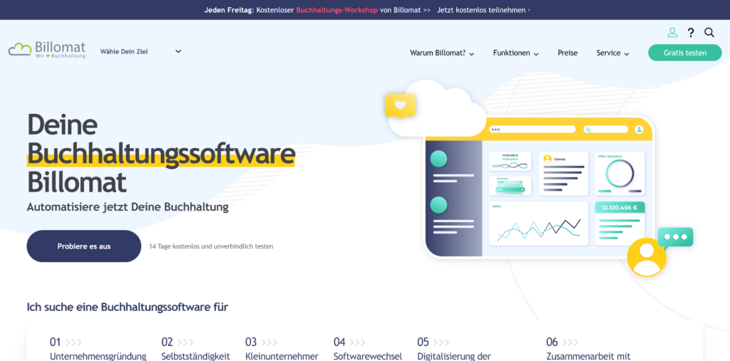 Billomat: Online-Buchhaltungssoftware & Rechnungsprogramm