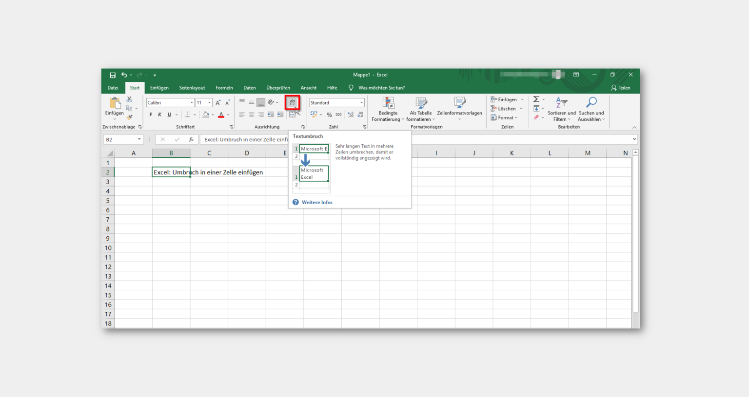 Excel Umbruch in einer Zelle einfügen Nerdcore