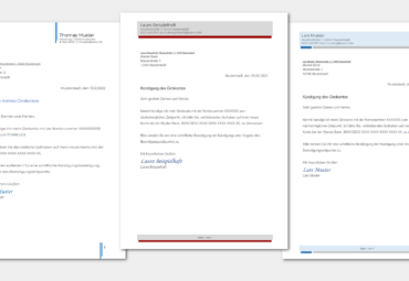 Girokonto kündigen: Vorlagen, Muster & Beispiele