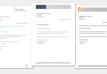 Kellerraum kündigen: Vorlagen, Muster & Beispiele