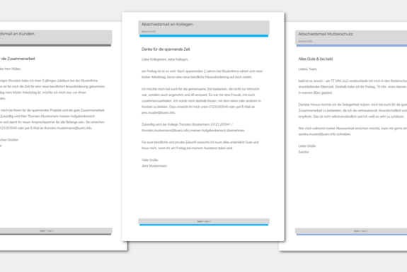 Abschiedsmail: Vorlagen, Muster & Beispiele