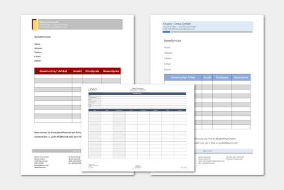 Bestellformular: Vorlagen, Muster & Beispiele