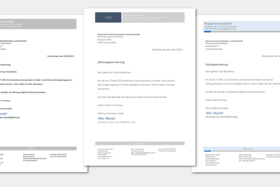 Freundliche Zahlungserinnerung: Vorlage und charmantes Muster
